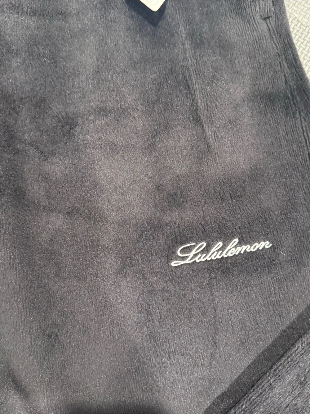 lululemon athletica Black Velour Lounge Pants